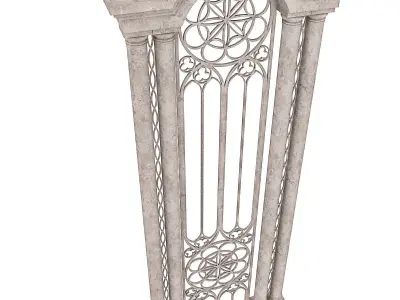 Classic Building Entrance 5 Low-poly 3D model