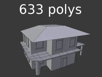 Low Poly House Low-poly 3D model purchase