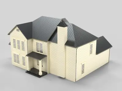Cottage House Design 20T5  Low-poly 3D model