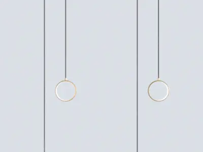 Hanging ceiling lamp OFELIA brass Lampatron 3D model