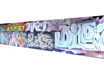 Graffiti wall V 3D model
