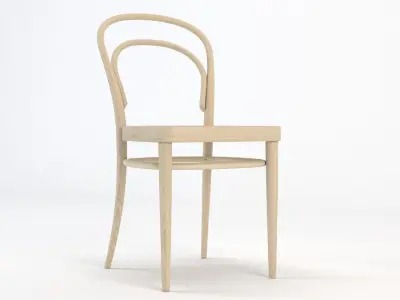 Thonet Chair 214 Light Beech Low-poly 3D model