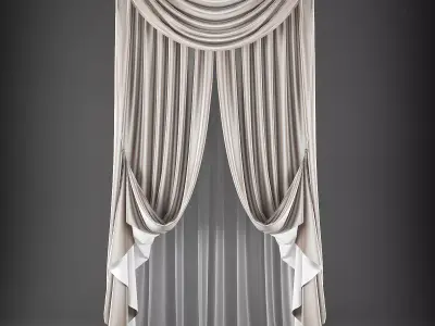 Curtain Low-poly 3D model