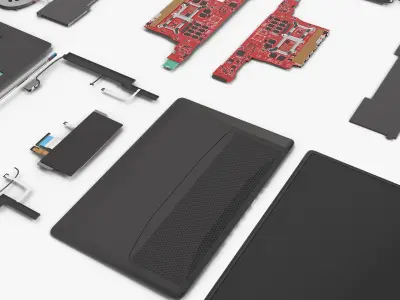  Gaming Notebook 15 Inch with Hardware Modules Inside 