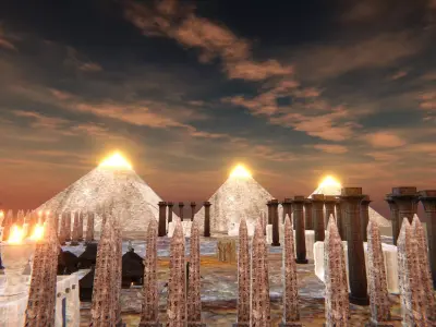 Ancient Egypt City Low-poly 3D model