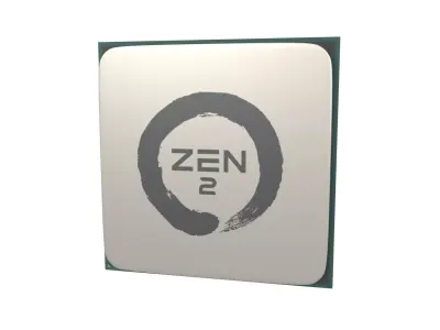 AMD AM4 Zen 2 CPU V1 001 3D model