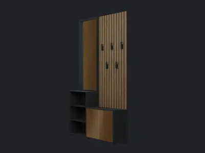 Black V-Wood 3D model