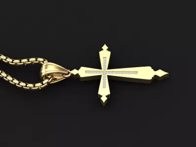 Cross Light Gold 3CP018 3DM STL 3D model