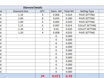 Diamond Earrings  3D print model