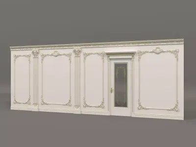 Wall Molding in Classic French style 27 3D model