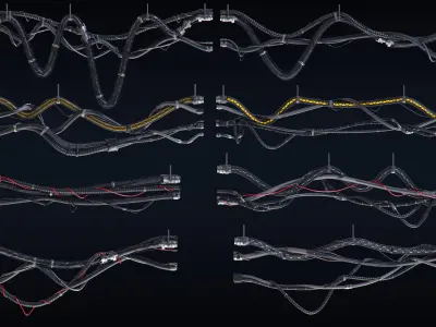 Cables and Wires set 3D model