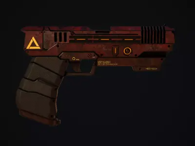 Hard Ops Gun Red Devil Low-poly 3D model
