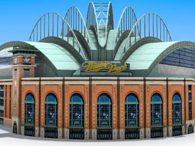 Milwaukee Brewers Stadium Low-poly 3D model