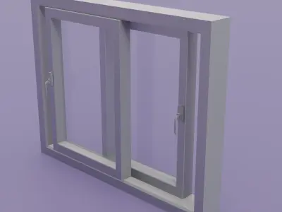 Sliding window - 180x140 V2 Low-poly 3D model