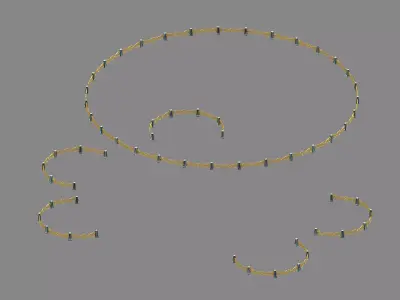 Moon City - Main Hall Railing 01 3D model