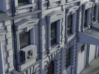 European Building 09 Low-poly 3D model