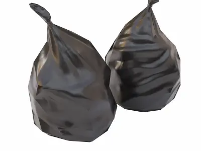 Trash Bag  Low-poly 3D model Low-poly 3D model