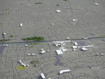 Qom - city Low-poly 3D model