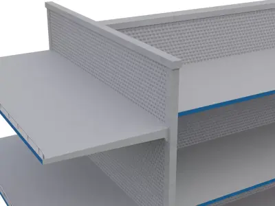 Supermarket Shelves Low-poly 3D model