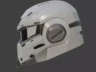 SciFi Helmet 3D model