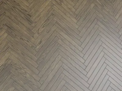 Classic Oak Herringbone Parquet PBR Seamless Texture