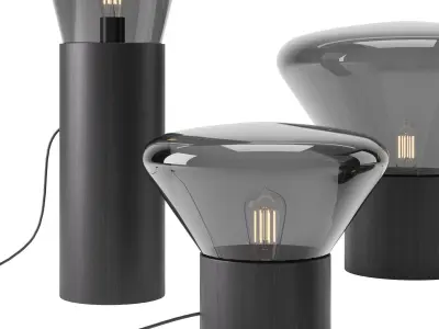 Muffins Black Oak Lamp by Brokis 3D model