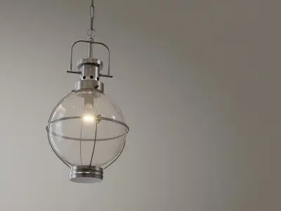 Industrial sphere lamp 3D model
