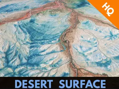 Desert Surface Terrain Relief Landscape Environment  PBR 11 Low-poly 3D model
