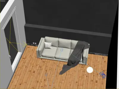 Sofa- scandinavian style- photorealist 3D model