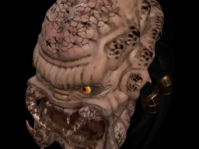 Predator mask Low-poly 3D model
