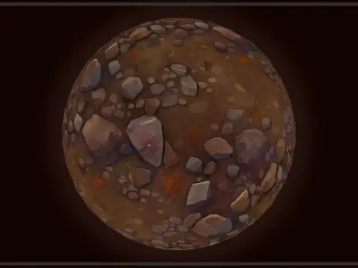 Ground - Earth and Rocks - FREE - Texture A -- Hand-Painted ---- Texture