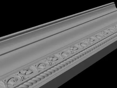 carved baguette 3D model 5