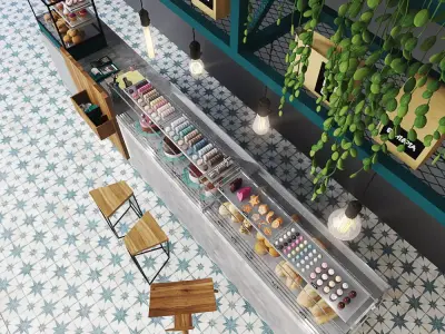 Bar counter 3D model