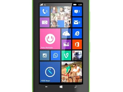 Nokia Lumia 630 bright green 3D model