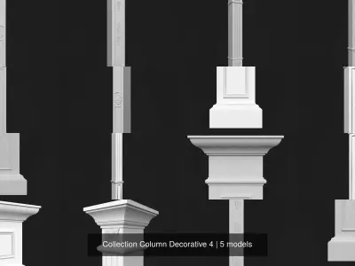 Collection Column Decorative 4 3D Model Pack