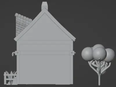 House Low-poly 3D model 18