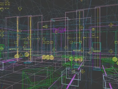 Stage party concert fashion catwalk T station  84 3D model