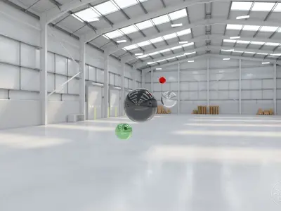 HDRI - Industrial Warehouse Interior 11b - 8192x4096 Texture