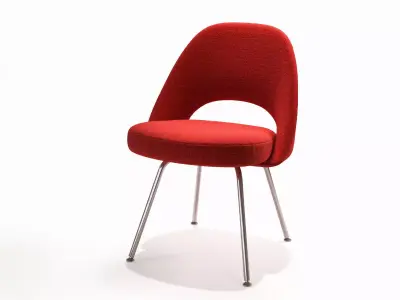 Saarinen Executive Chair Steel Legs 3D model