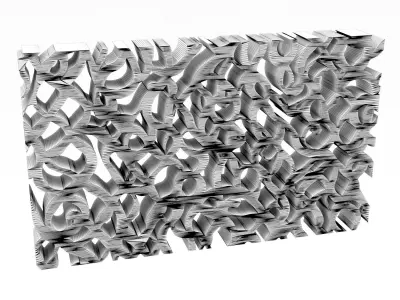 Decorative seamless wall 3D model