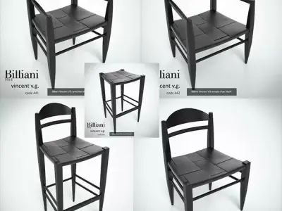  5 model pack - Billiani Vincent VG black wood