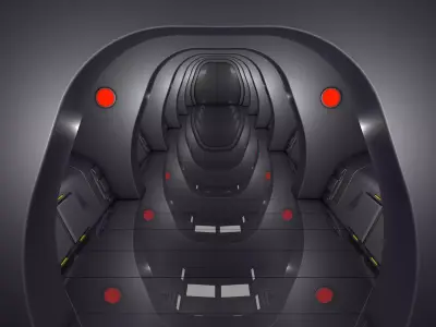 Sci Fi Corridor Spaceship 3D model