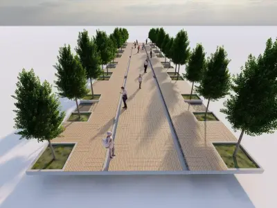 park-public bolvar-Private Landscape 3D model