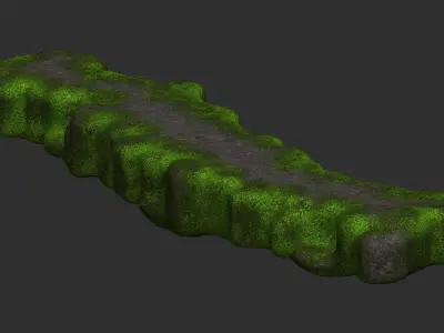Rock Walkway 2 - Moss 2 Low-poly 3D model