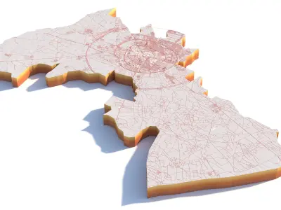 Erbil City in Iraq 3D model