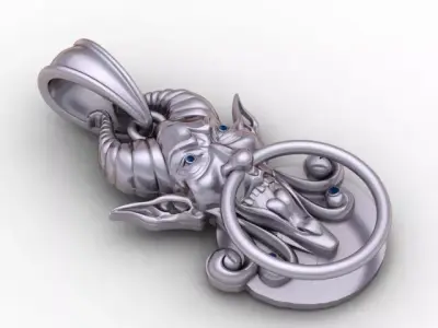  Devil Door Knocker Pendant 3D Printable Model 3D print model