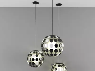 Button Ceiling Light Free 3D model