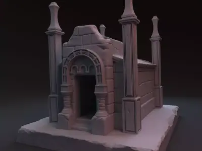 Crypt building 3D model