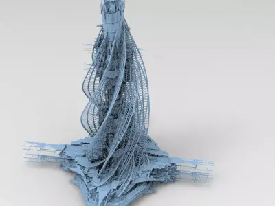 London Modern Sci Tower 4 3D model