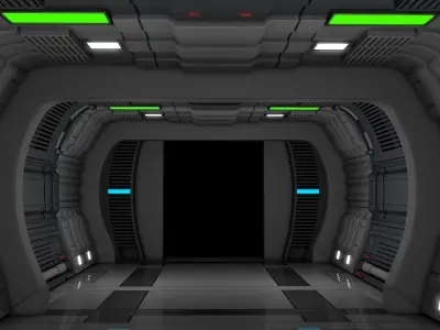 Sci Fi Corridor 3D model 107
